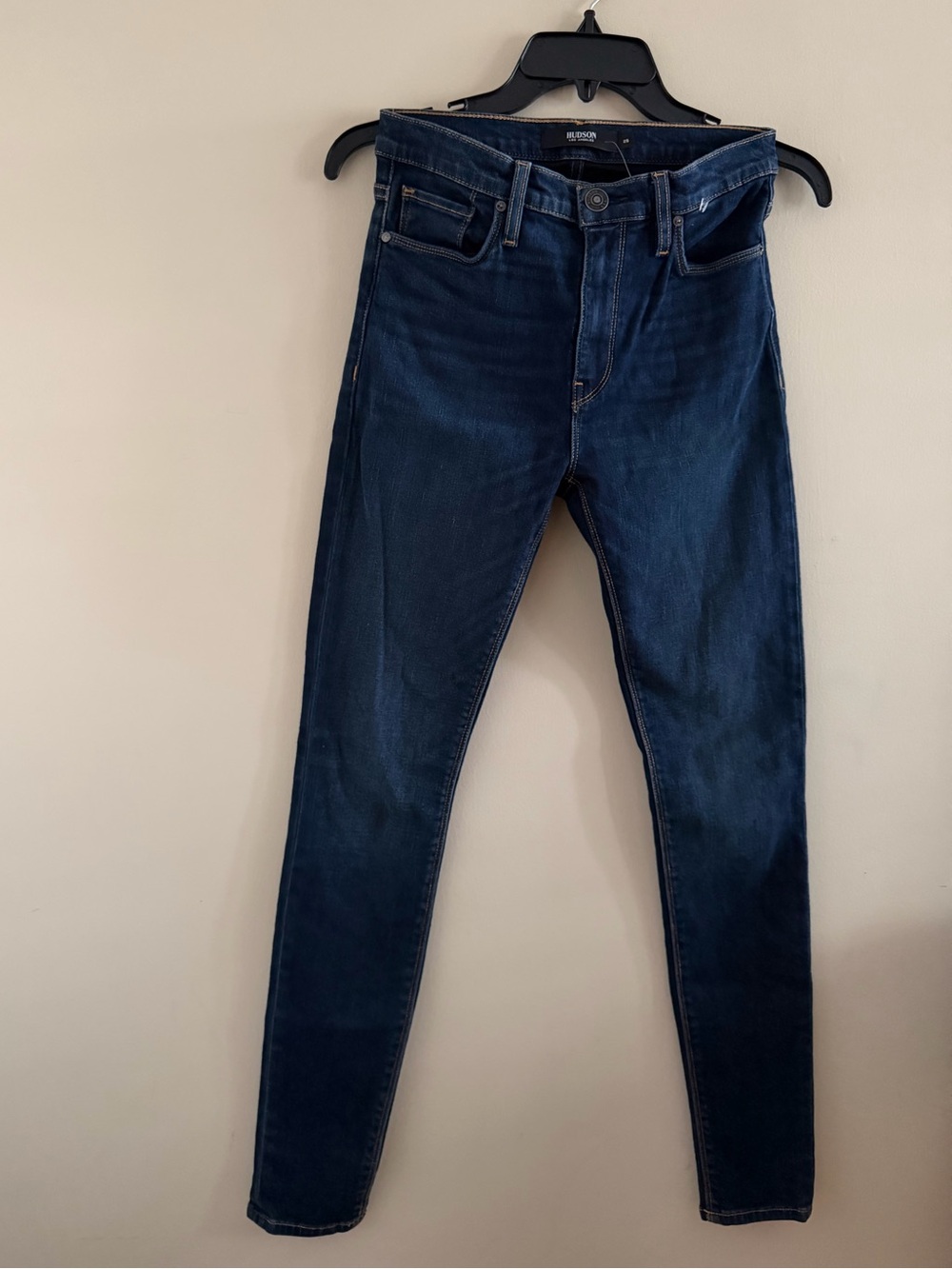 New! Hudson Jeans Skinny Dark Blue Stretch Denim